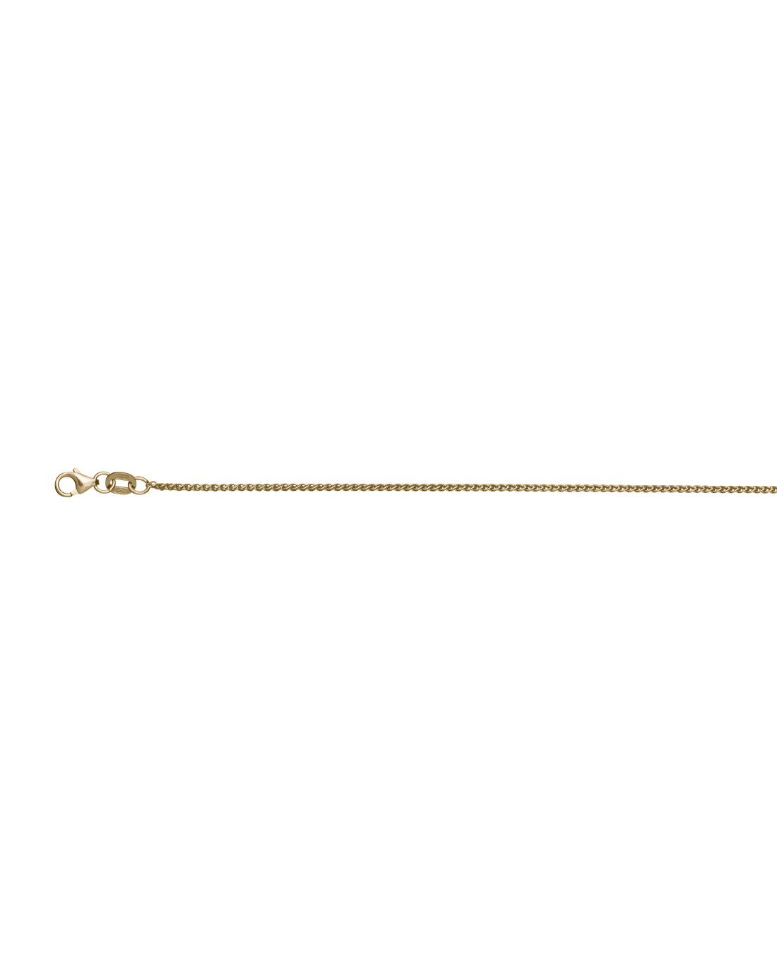 9CT W/G D/C WHEAT 1.25mm/42cm