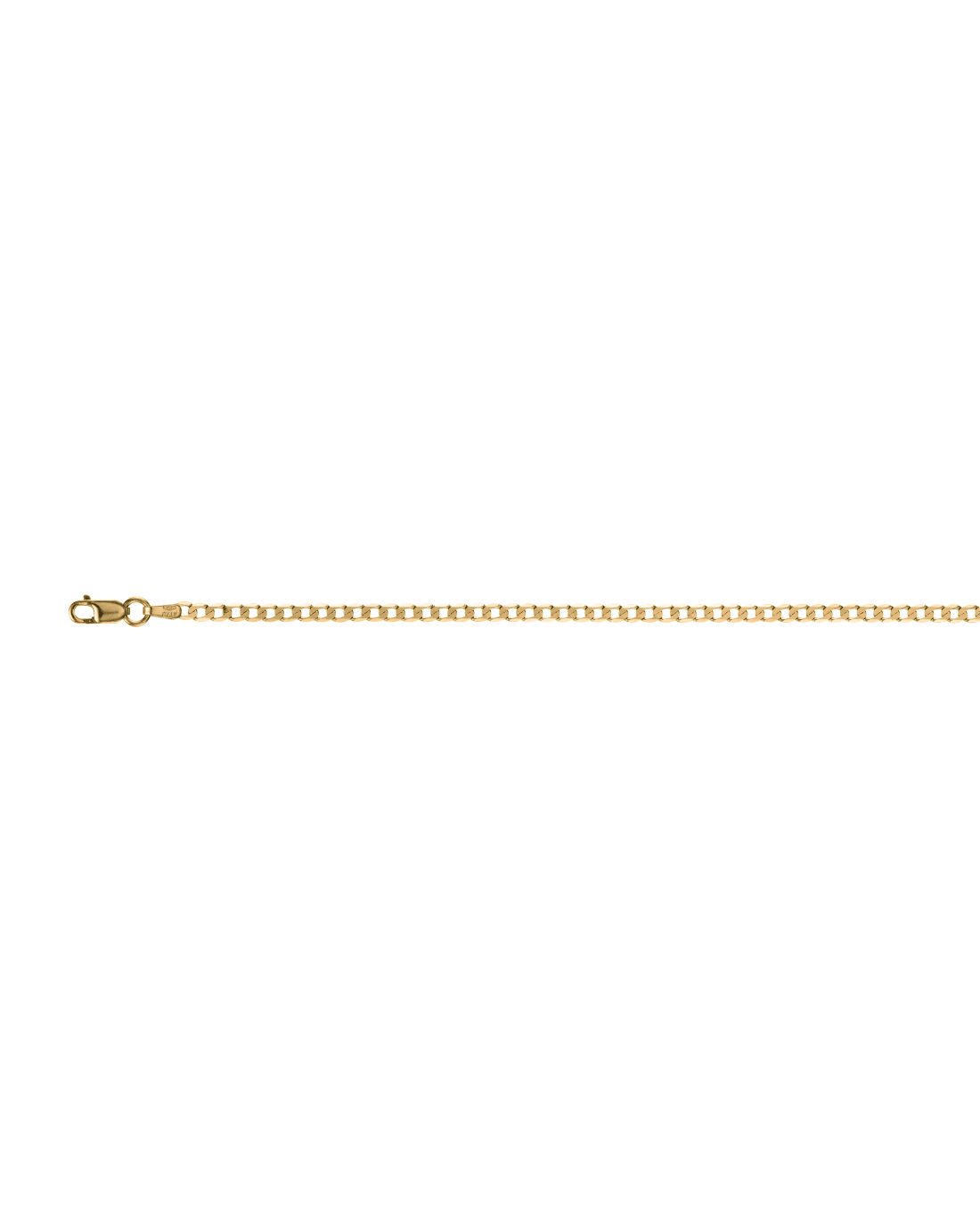 18CT Y/G FLAT CURB 2.50mm/50cm