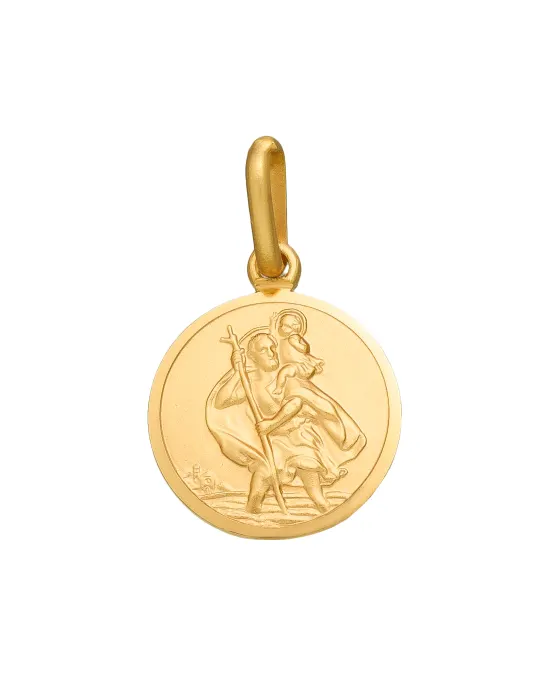 9CT Y/G ST CHRISTOPHER 12mm