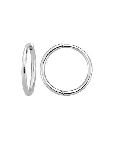 9CT W/G ROUND HUGGIES 1mm/12mm