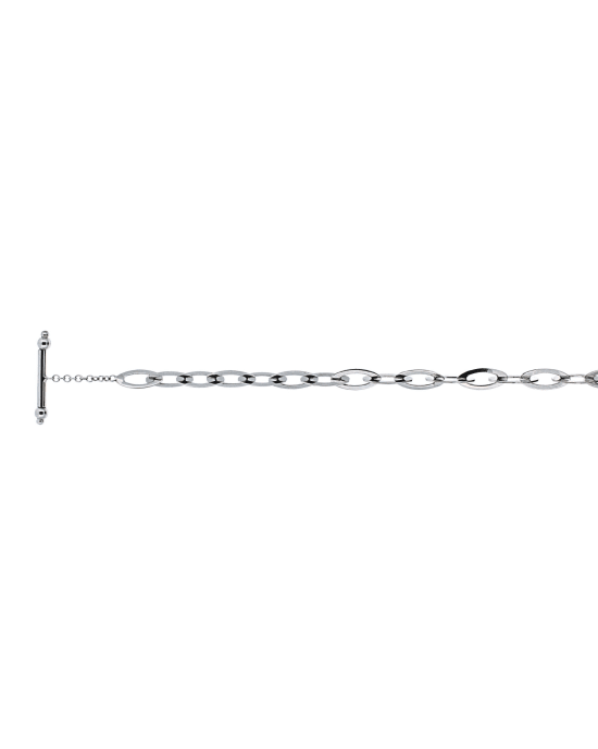 18CT W/G T BAR NKLT