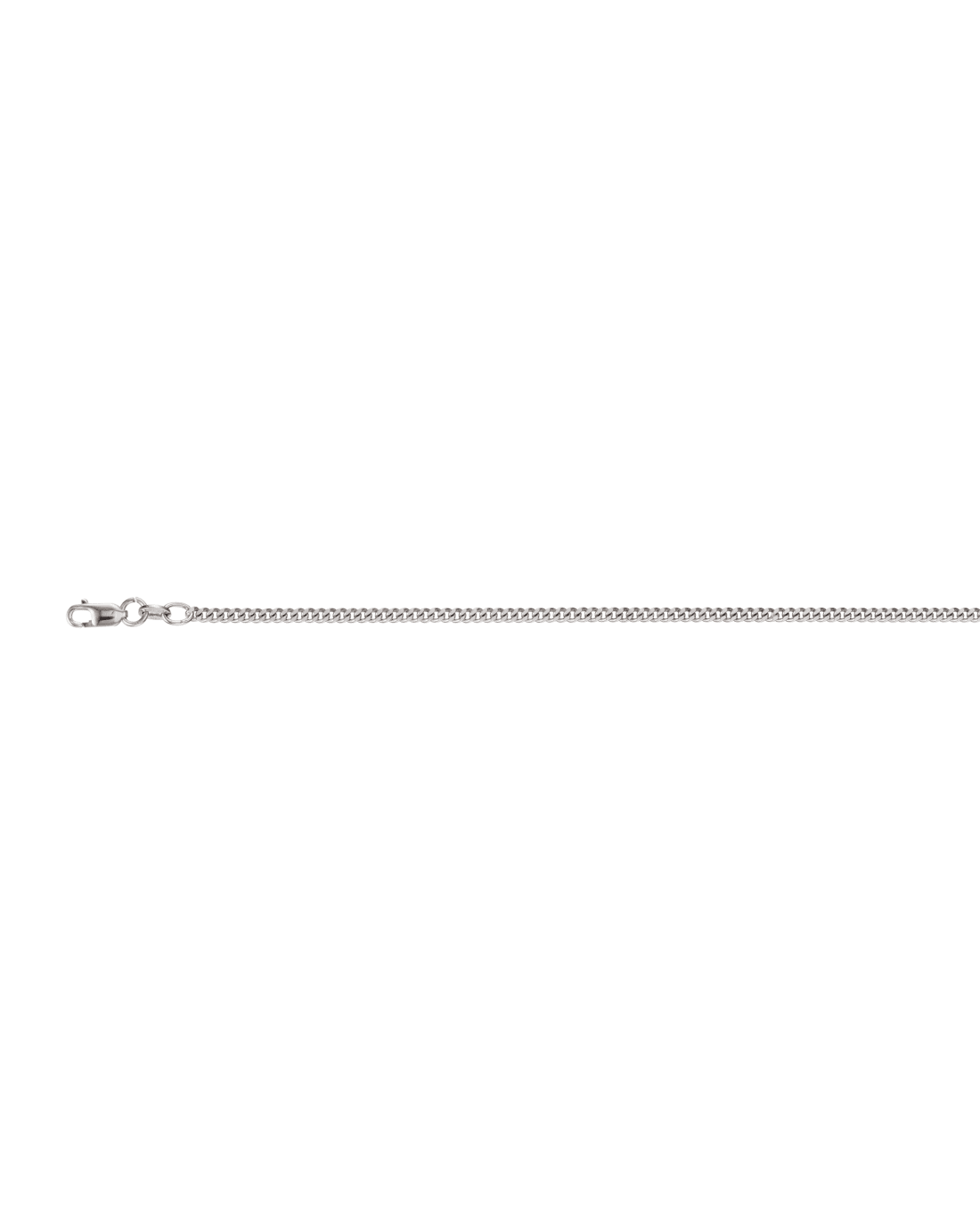 9CT W/G CURB 2.10mm/60cm
