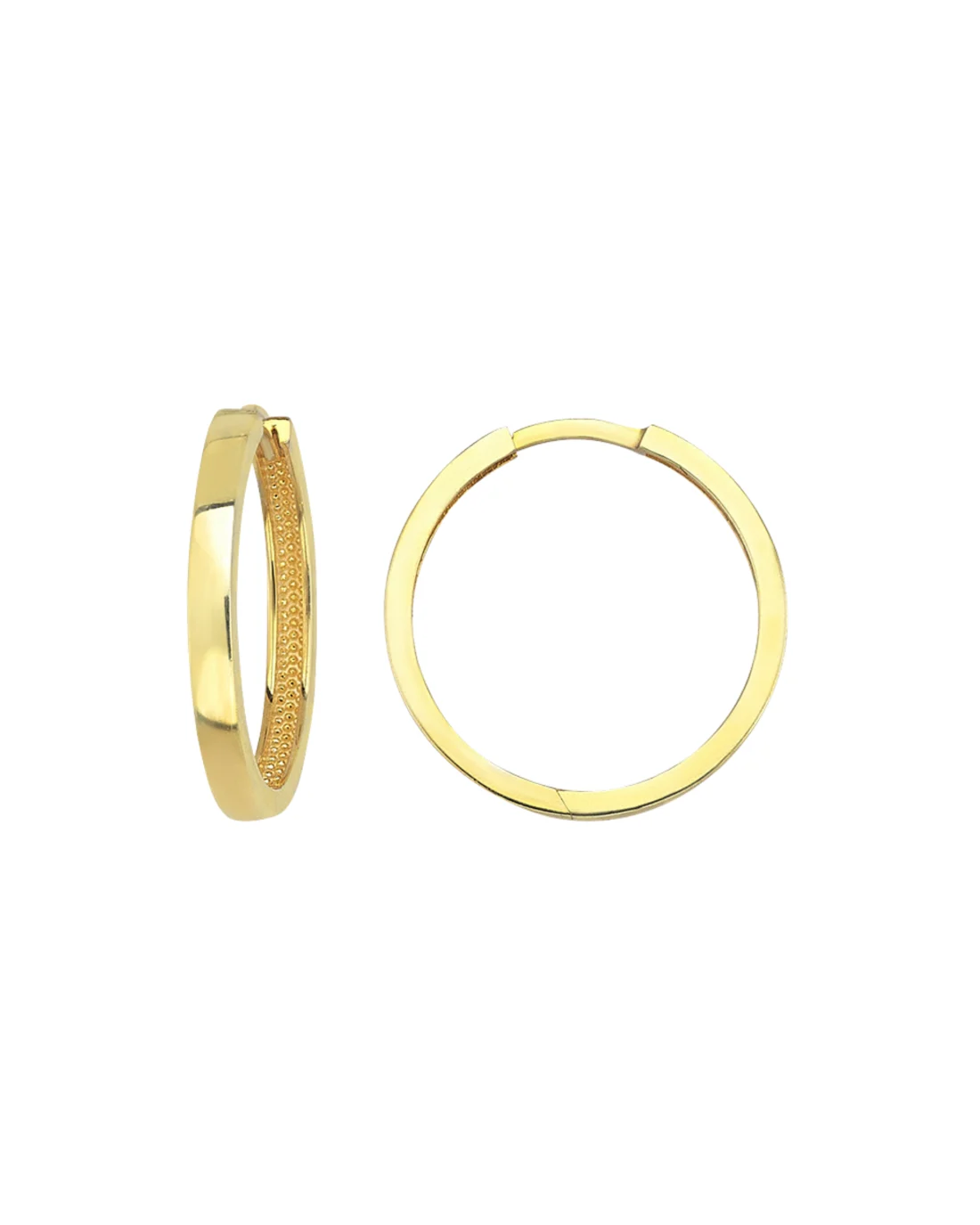 9CT Y/G FLAT HUGGIES 2mm/20mm