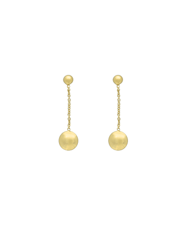 9CT Y/G BUTTON DROP EAR 23mm
