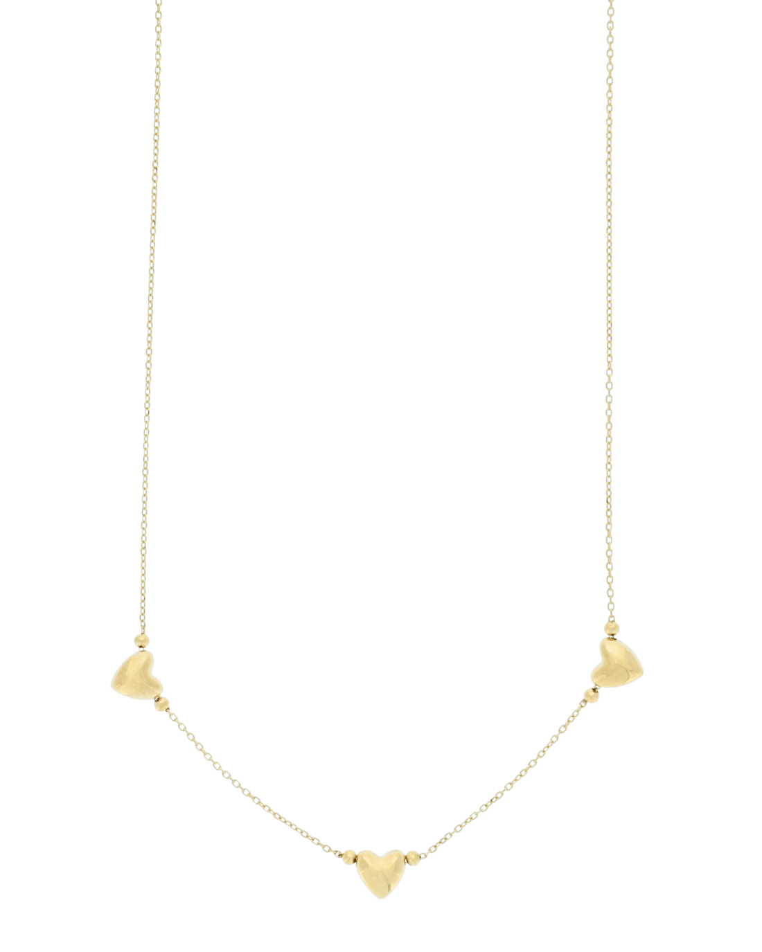 9CT Y/G HEART NCKL 1.00mm/45cm