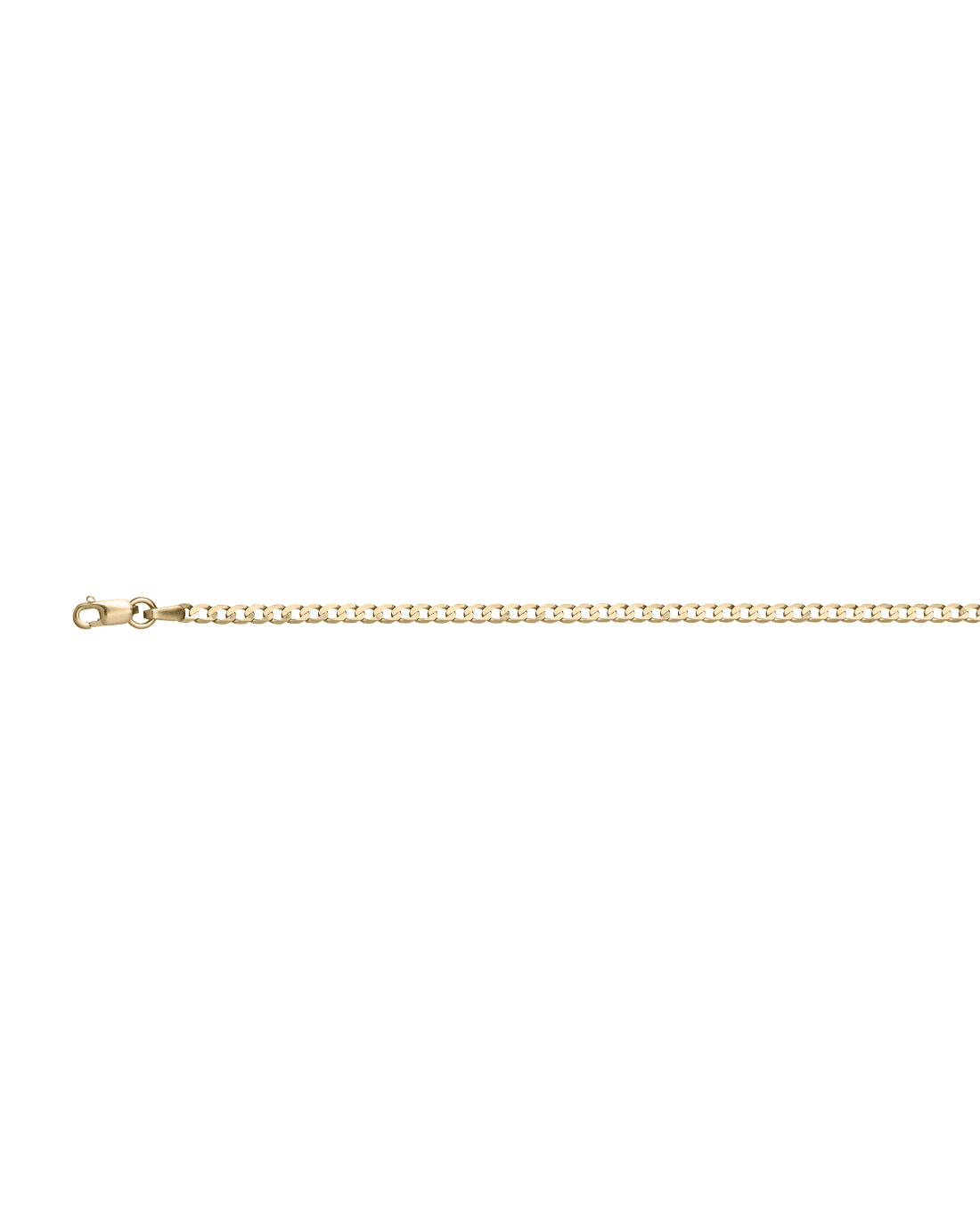 9CT Y/G FLAT CURB 2.80mm/60cm