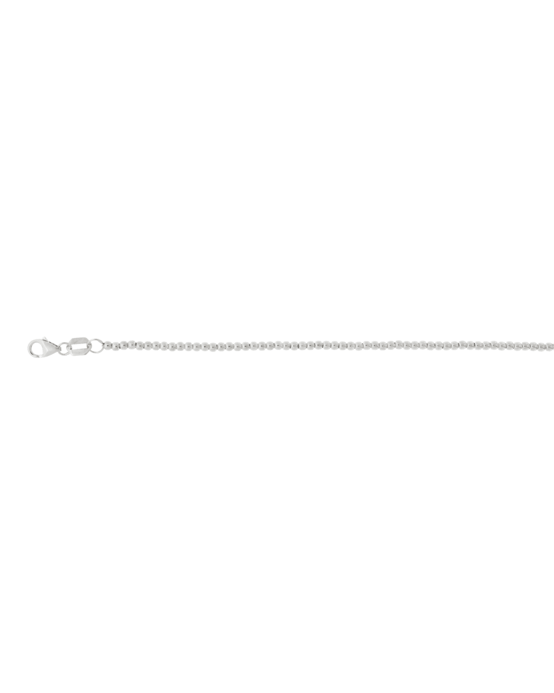 9CT W/G BALL BLT 2.00mm/18cm