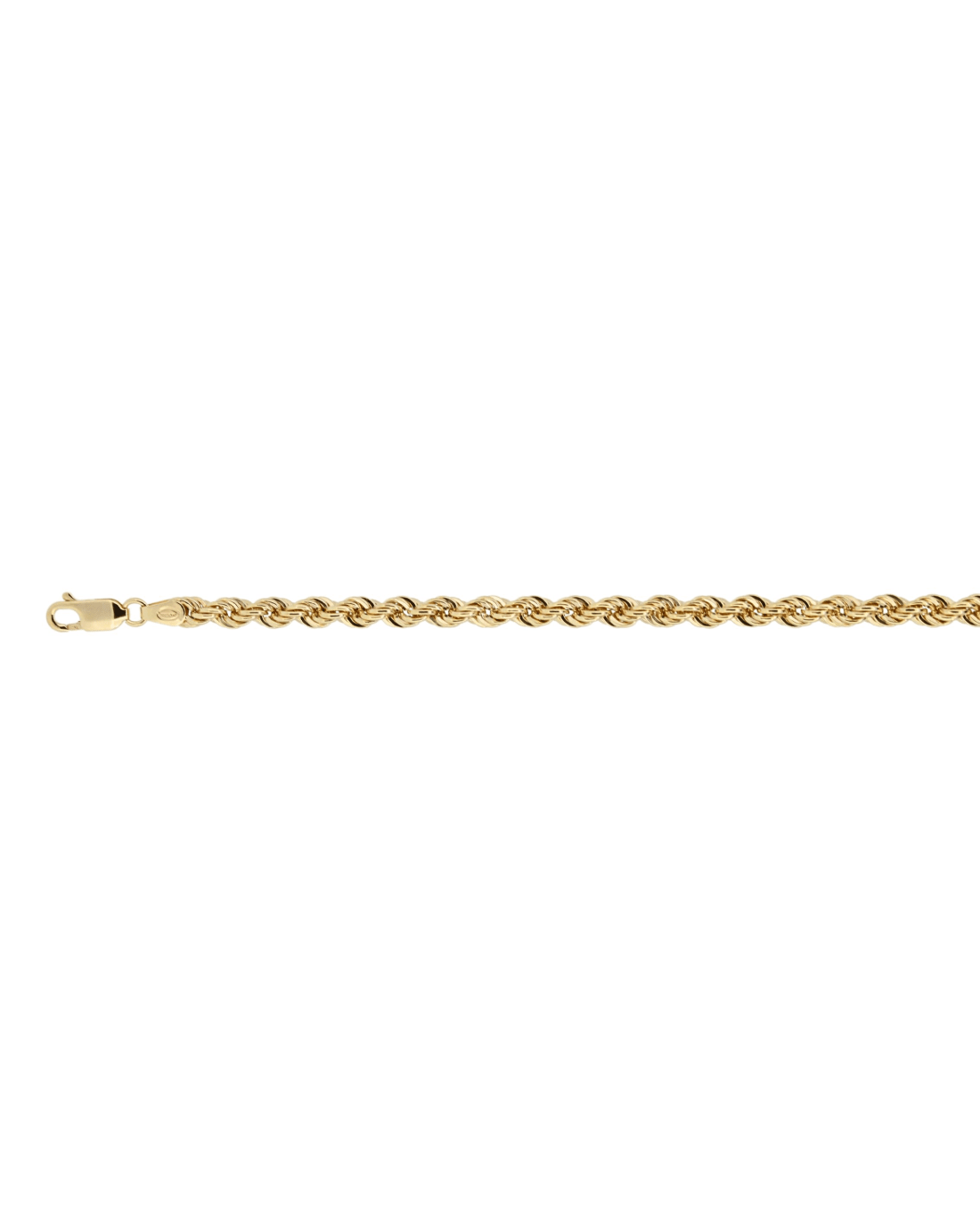 14CT Y/G HOLLOW ROPE 3.7m/65cm