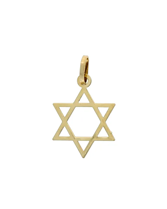 18CT Y/G STAR OF DAVID 18mm