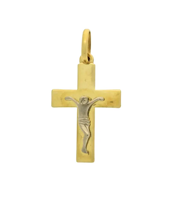 18CT T/T CRUCIFIX 14m x 20m
