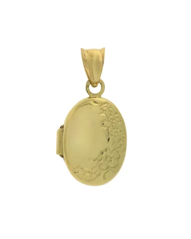 18CT Y/G OVAL LOCKET 10mm/15mm