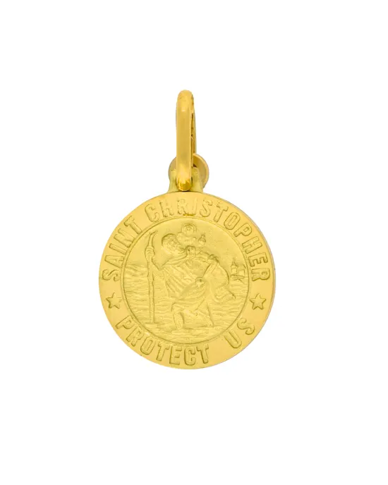 18CT Y/G ST CHRISTOPHER 15mm