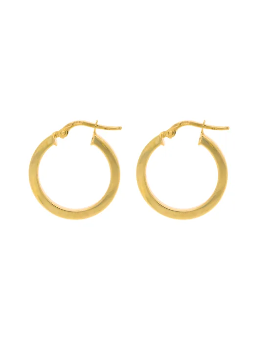 14CT Y/G FLAT HOOPS 2mm/15mm