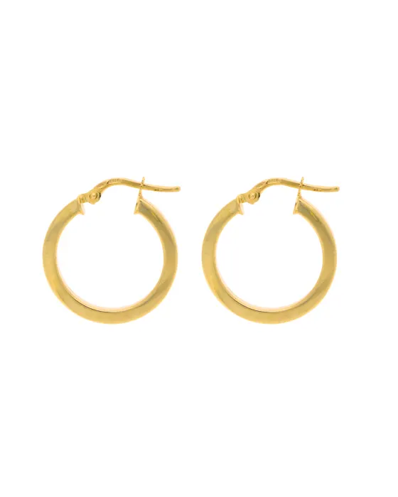 14CT Y/G FLAT HOOPS 2mm/15mm