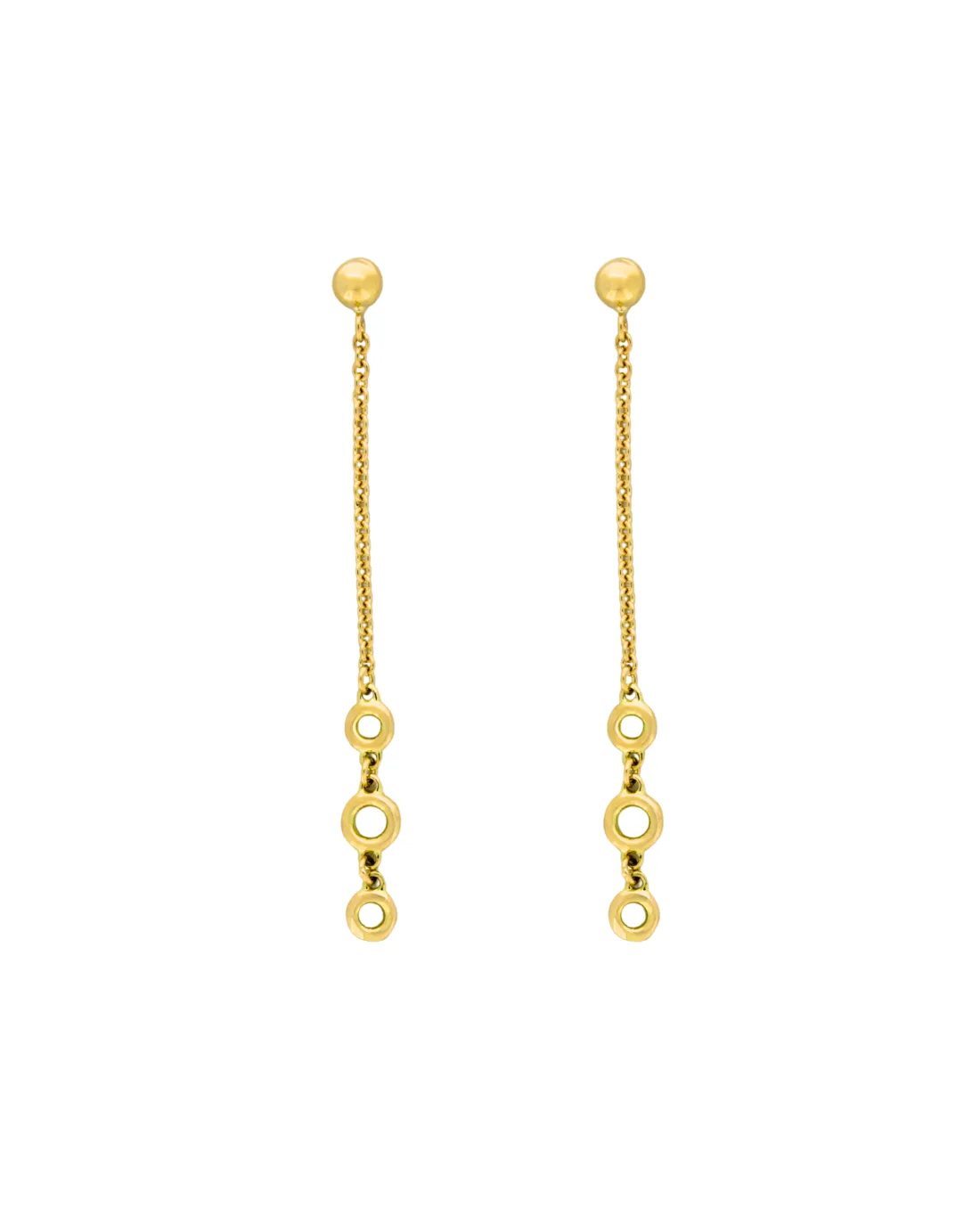 18CT Y/G EAR DROP MNT 3-7-3pt