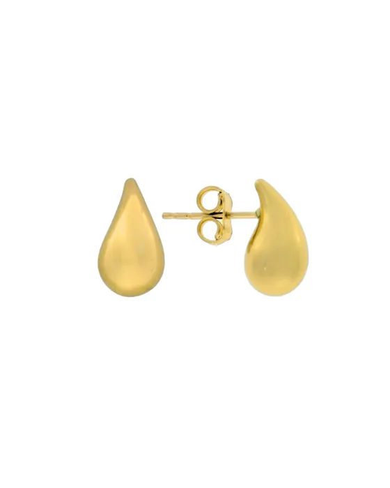 9CT Y/G TEAR DROP STUD 7mm/14m