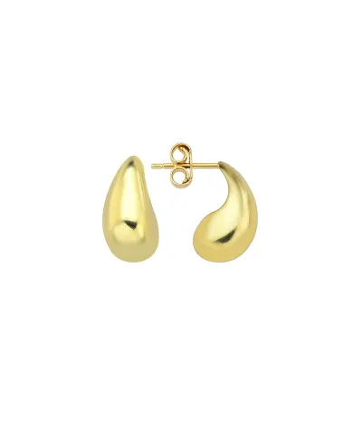 9CT Y/G TEAR DROP STUD 7mm/14m