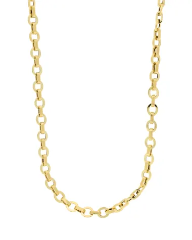 9CT Y/G HOLLOW OVAL NKLT