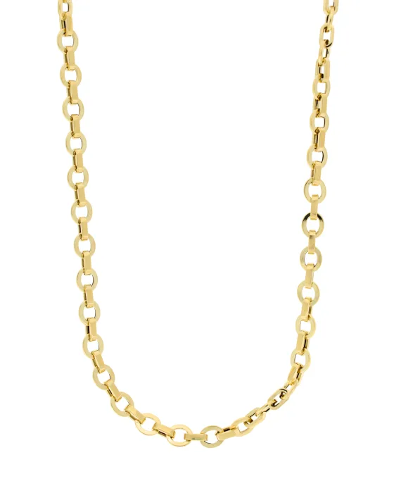 9CT Y/G HOLLOW OVAL NKLT