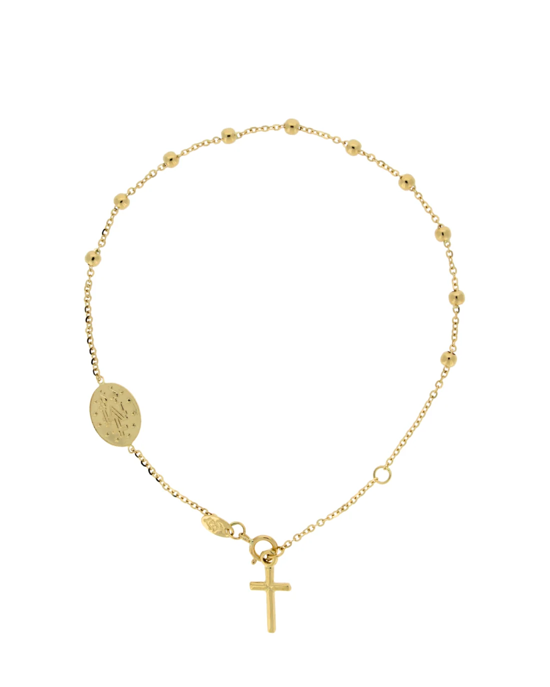 18CT Y/G ROSARY BRACELET