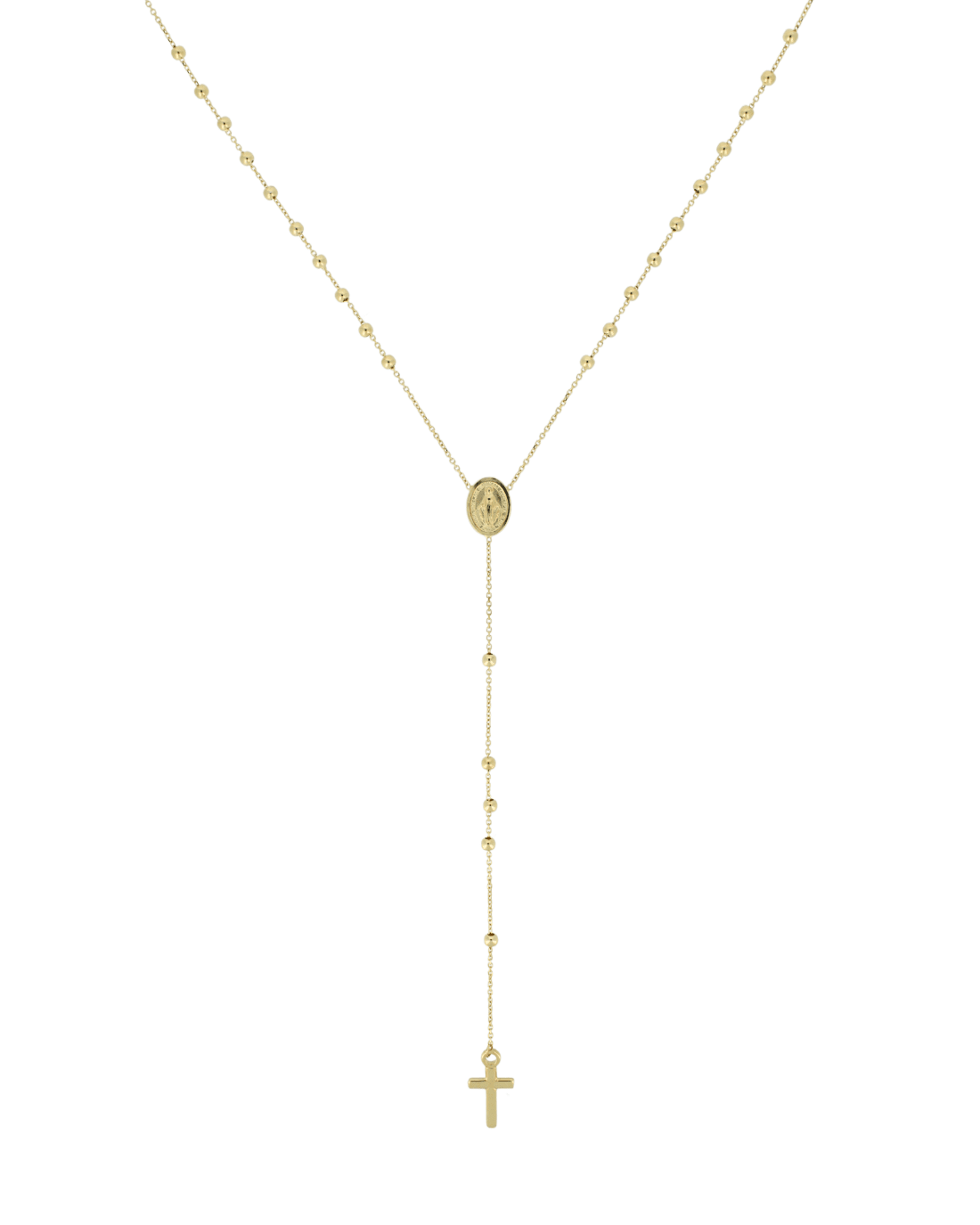 18CT Y/G ROSARY 60cm