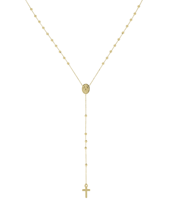 18CT Y/G ROSARY 60cm