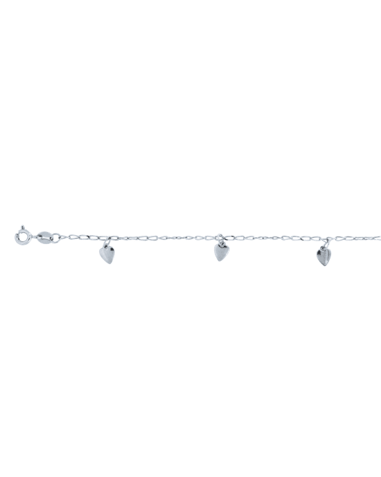 14CT W/G HEART BLT 18cm