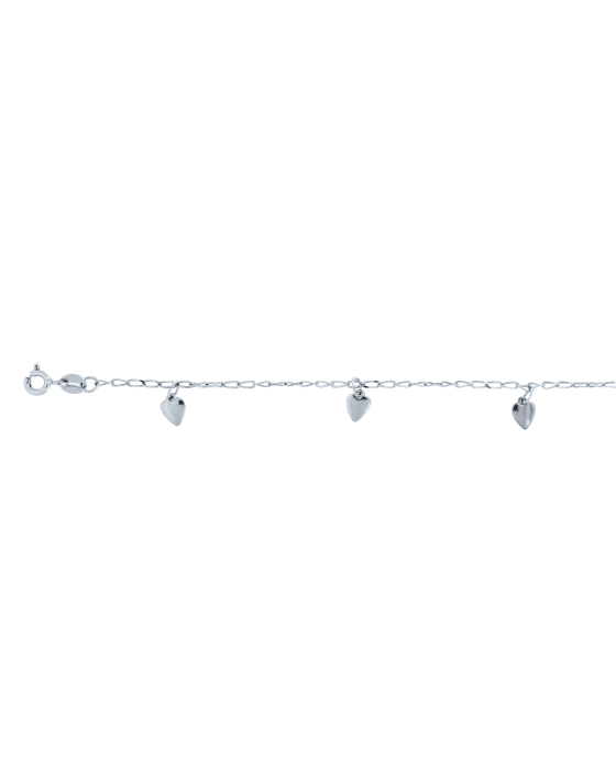 14CT W/G HEART BLT 18cm