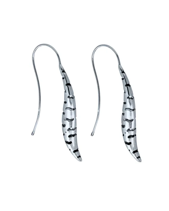 9CT W/G FOXTAIL EARRINGS