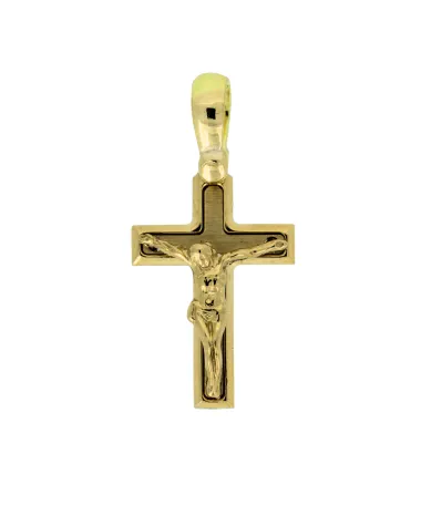 18CT Y/G CRUCIFIX 17mm x 12mm