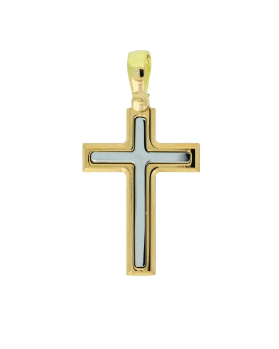 18CT T/T CROSS 21mm x 14mm