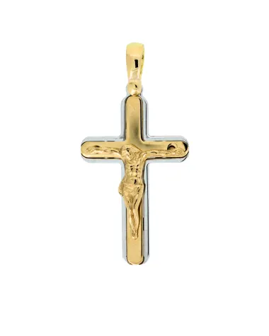 18CT T/T CRUCIFIX 25mm x 16mm