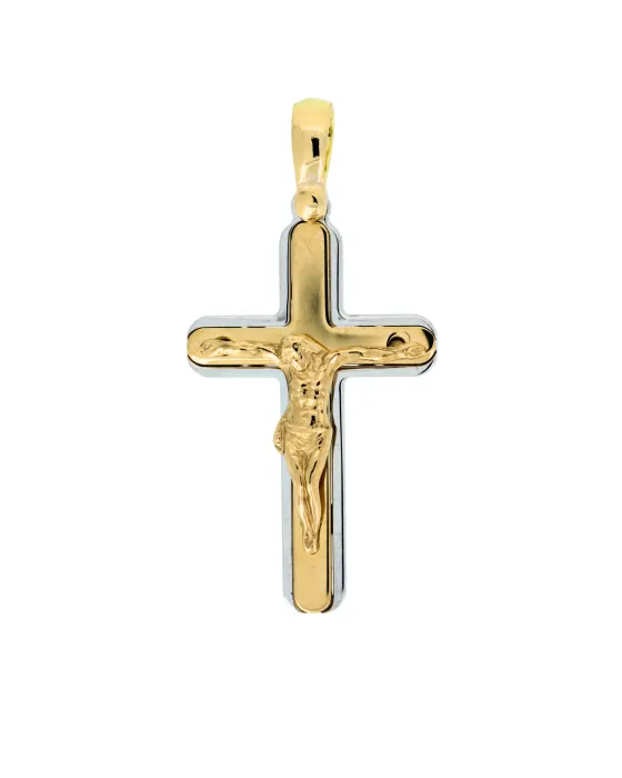 18CT T/T CRUCIFIX 25mm x 16mm